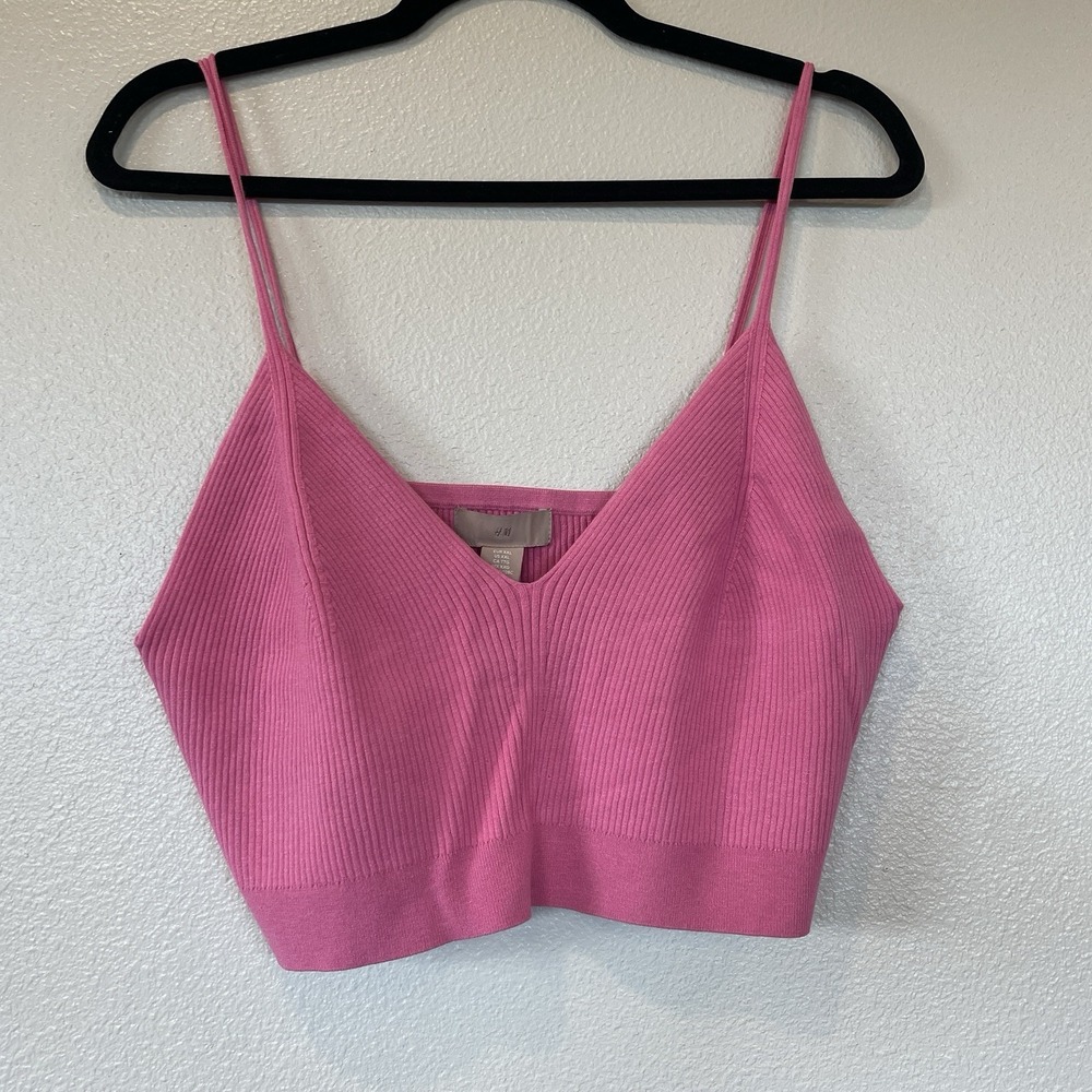 H&M‎ Viscose Blend Crop Top Pink